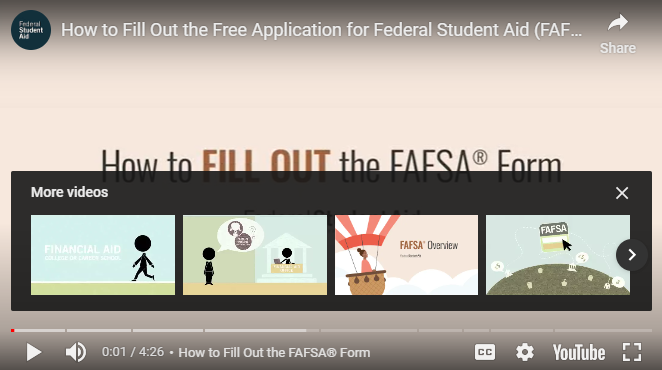 How to Fill Out the FAFSA Form (video)